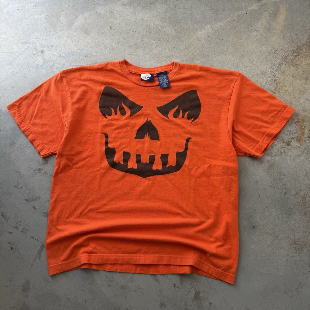 Vintage Y2K Jack-O-Lantern Jesse Pinkman Halloween T-shirt Size XL Flames Grail